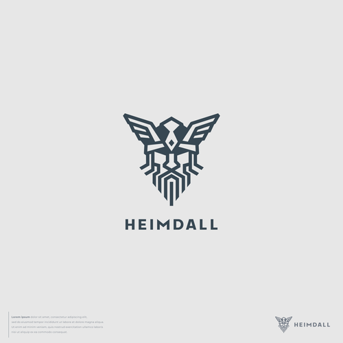 Odin logo with the title 'Heimdall SaaS Logo'