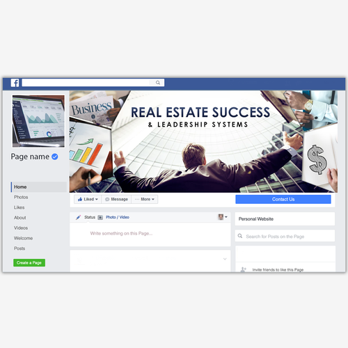 Header design with the title 'facebook cover'