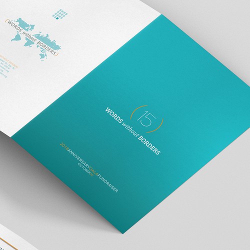 Literature design with the title 'Brochure for a literature event.'