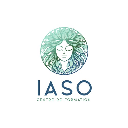 Woman design with the title 'IASO Centre De Formation'