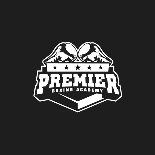 Boxing-gloves logo with the title 'Logo for Boxing Management Company'