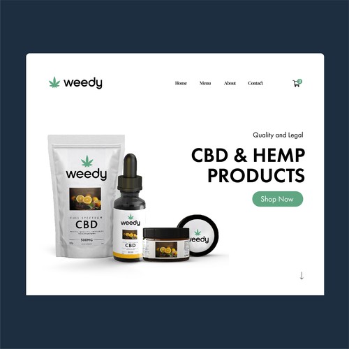 Shopify design with the title 'Square Online store for CBD provider'