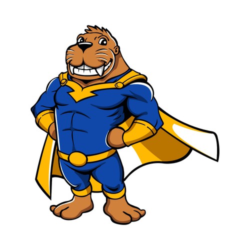 Walrus design with the title 'Mascot Design'