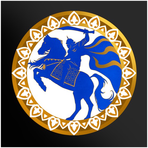 Family crest design with the title 'Arabian Knight'