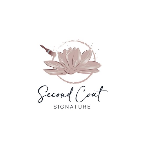 Paintbrush design with the title 'Logo for Second Coat Signature'