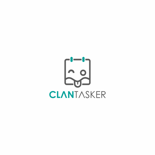 Green and grey logo with the title 'Clan Tasker'