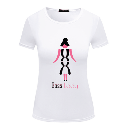 Pink t-shirt with the title 'Boss Lady'