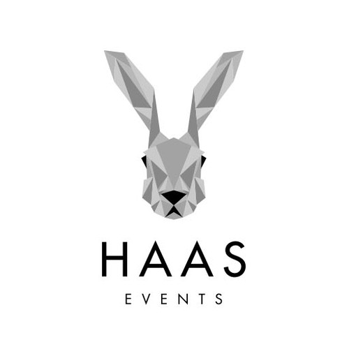 Rabbit logo with the title 'Logo concept for Haas Events'