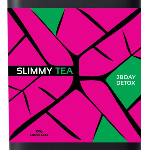 Contemporary label with the title 'Package lable for tea'