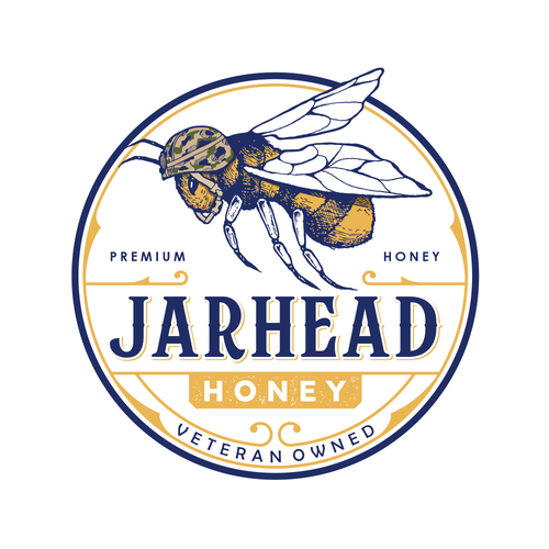 Veteran logo with the title 'Logo for Jarhead Honey'