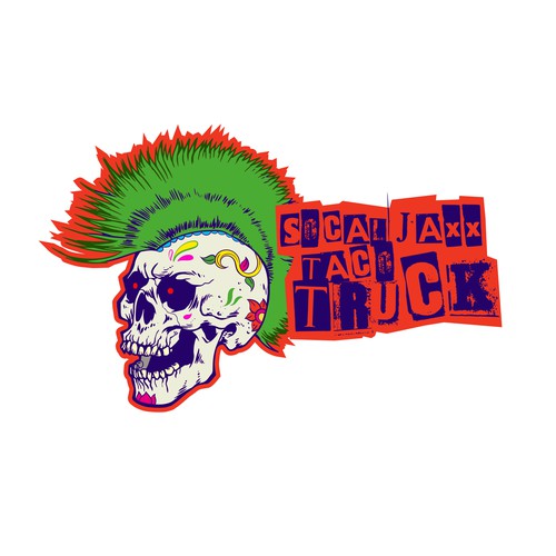 Mexican restaurant logo with the title 'Food truck logo'