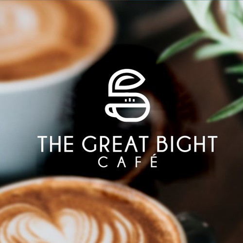 Cafe brand with the title 'Line logo for healthy cafe and restaurant'