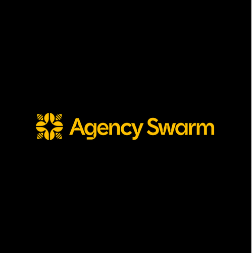 Robotics design with the title 'Agency Swarm Robotic Bee Network Logo'