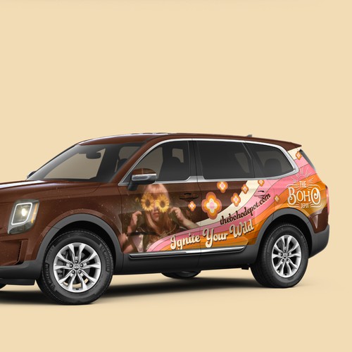 Wrapping design with the title 'Boho Whap Design'