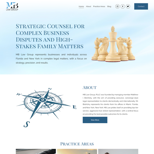 Design with the title 'MB Law Group Design Updates & Launch'