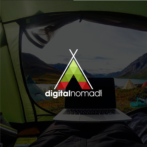 Road trip logo with the title 'Digital nomad'