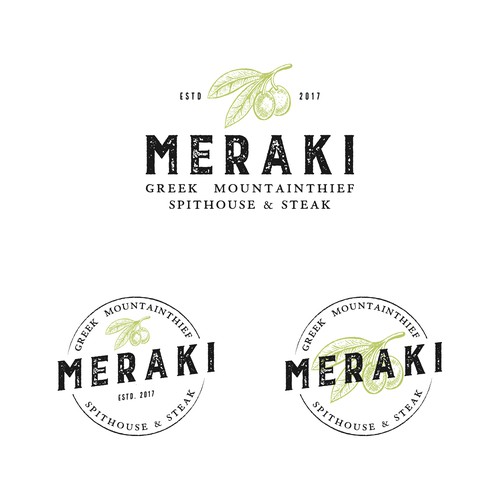 Olive logo with the title 'Logo for Meraki'