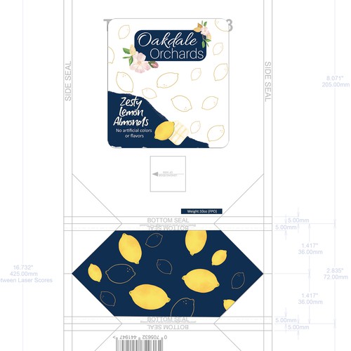 Lemon packaging with the title 'Fresh Zesty Lemon Packaging '