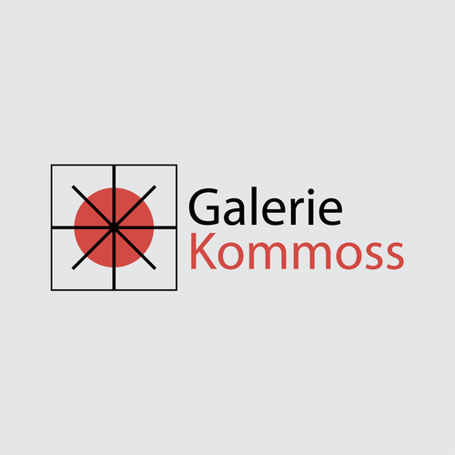 Art gallery logo with the title 'Galerie Kommoss'