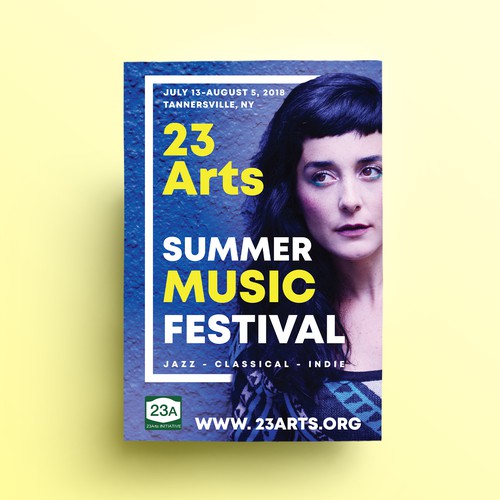 Festival design with the title 'Poster design for music festival'