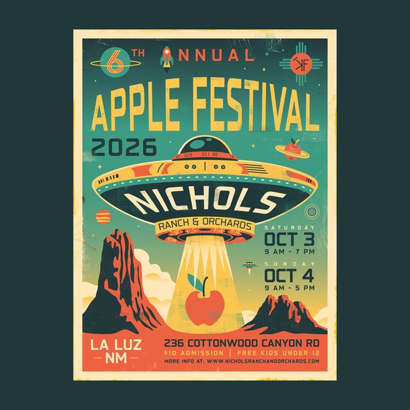 Retro artwork with the title 'Apple Festival'