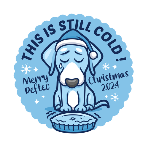 Pie design with the title 'this is still cold ! merry deftec christmas 2024'