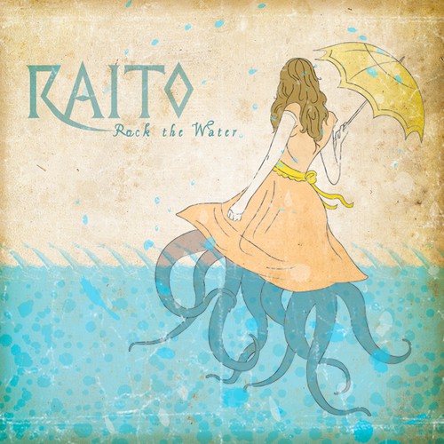 Water artwork with the title 'Raito~Album Art & Band Logo : Rock The Water'