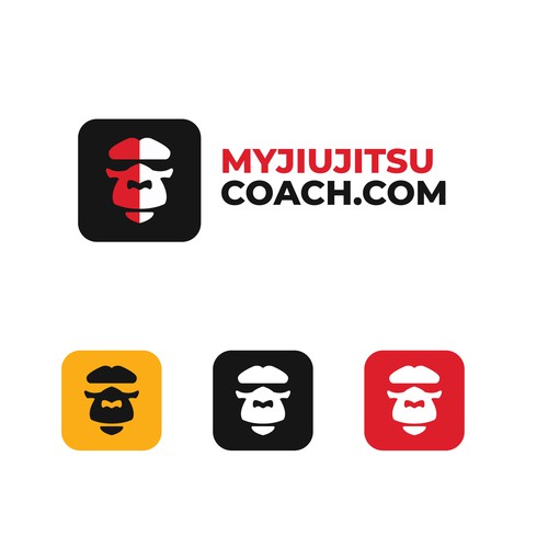 Jiu-jitsu design with the title 'Icon for a JiuJitsu training app.'