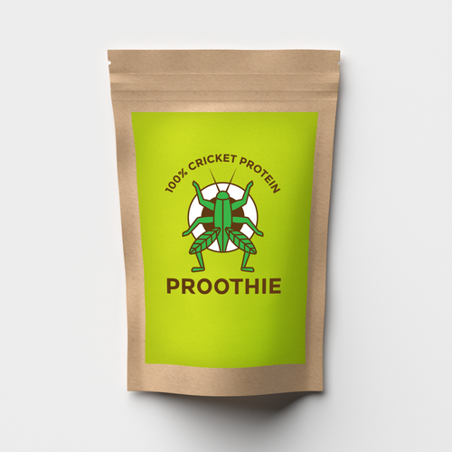 Cricket design with the title 'logo for cricket protein'