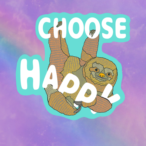 Happy t-shirt with the title '“Choose Happy” T-shirt Design '