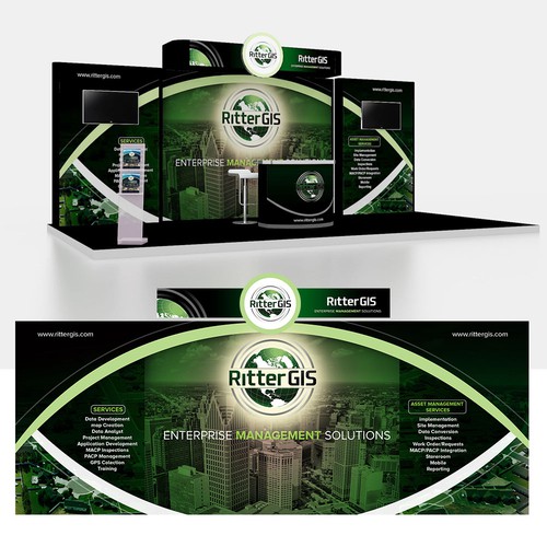 Booth design with the title 'booth 10x20 in 24 hours'