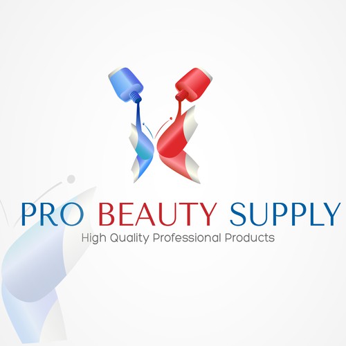Nail design with the title 'Pro Beauty Supply logo'
