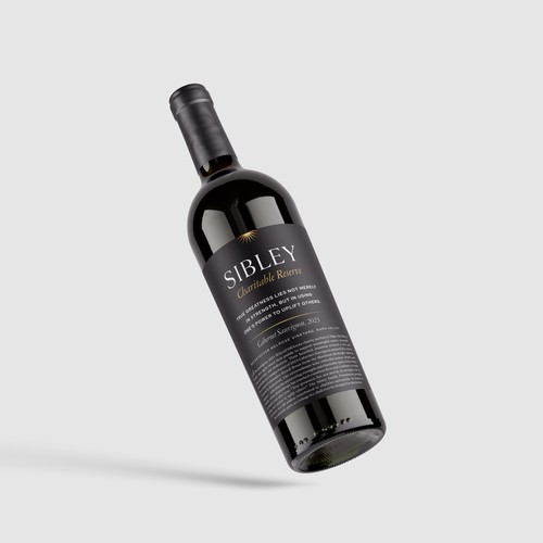 Wine packaging with the title 'Sibley Wine'