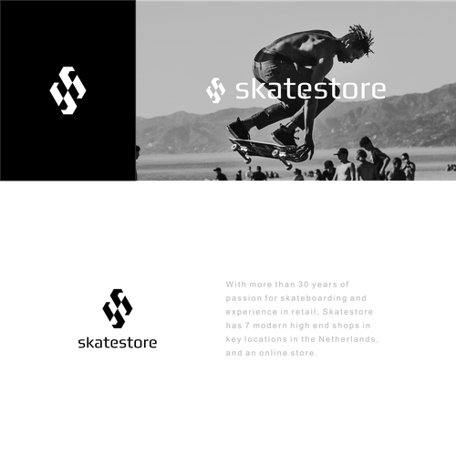 Brand logo with the title 'skatestore'