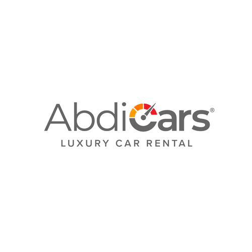 Luxury car logo with the title 'AbdiCars - Luxury Car Rental'
