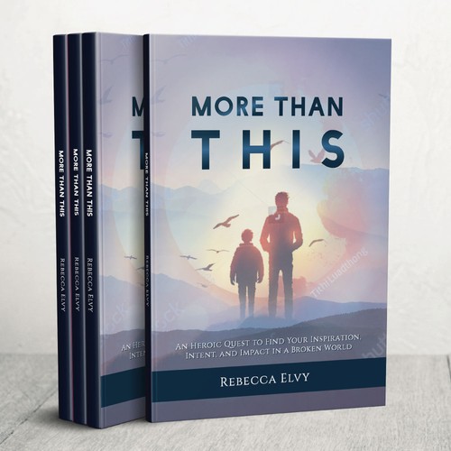 Digital art book cover with the title 'More Than This: Book Cover Design'