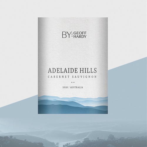 Red wine label with the title 'Wine Label Design'