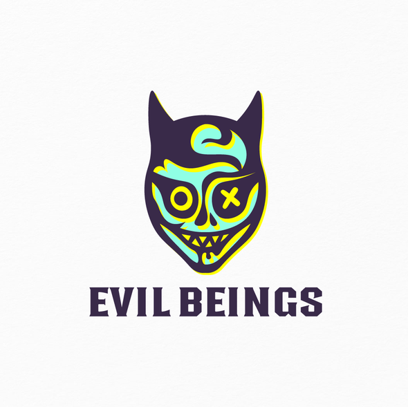 Cyberpunk design with the title 'Evil Beings'