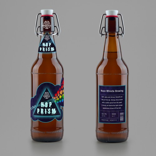 Bottle illustration with the title 'https://99designs.com/illustrations/contests/hop-prism-design-703721/entries'