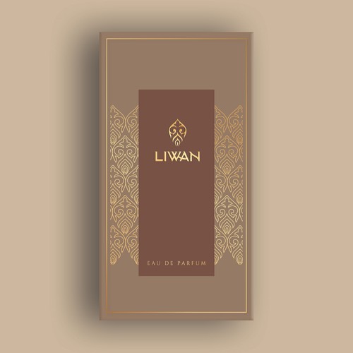 Perfume packaging with the title 'Perfume packaging box for Liwan'
