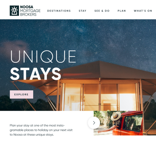Mortgage brand with the title 'Noosa Mortgage Brokers Logo Design'