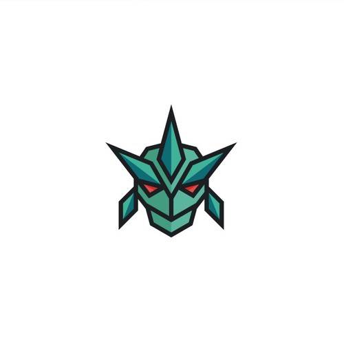 Mascot brand with the title 'Geometric Mascot Logo design for Cannatron'