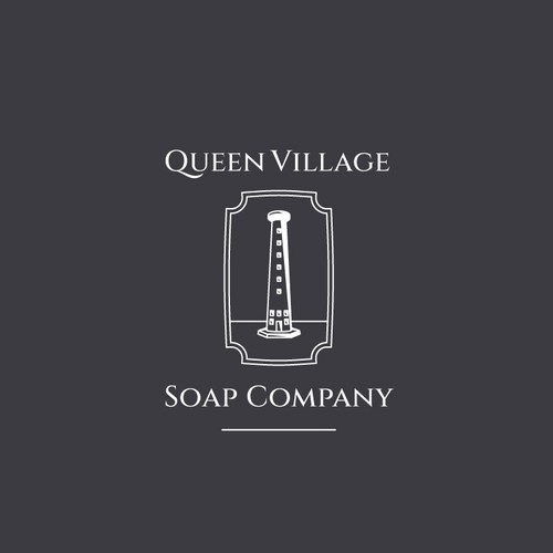 Company design with the title 'QUEEN VILLAGE SOAP COMPANY'