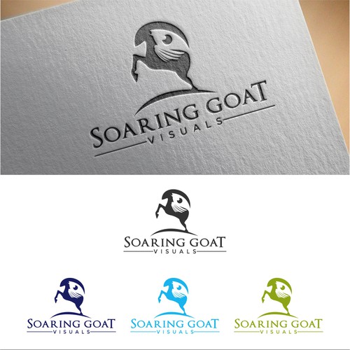 Visual design with the title 'Logo design concept for Soaring Giat Visuals'