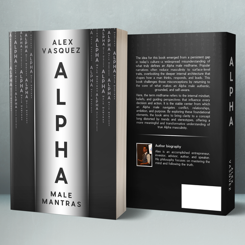 Book cover with the title 'Book concept for Alex Vasquez'