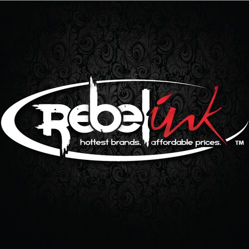 Rebel logo with the title 'Edgy logo for tattoo and motocross inspired Australianbusiness. '