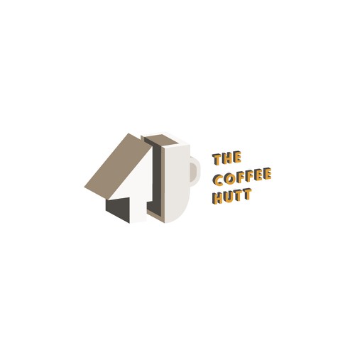 Isometric logo with the title 'The Coffee Hutt'