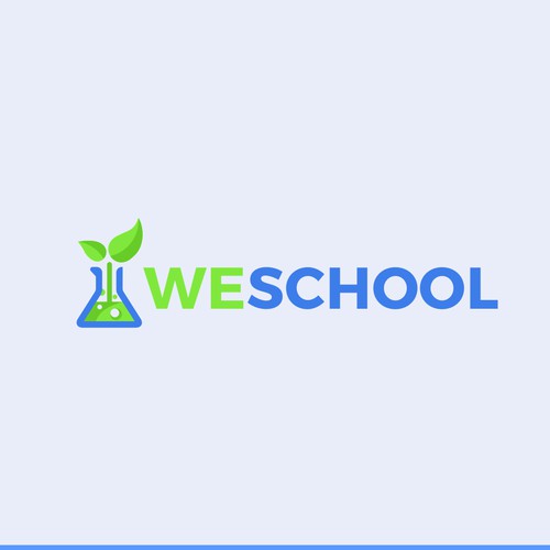 Learning logo with the title 'Winning competition entry for online education company Weschool'