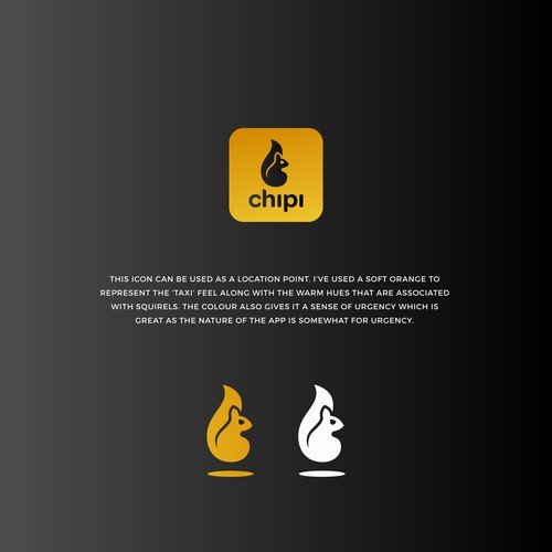 Squirrel logo with the title 'Logo Icon for Chipi '