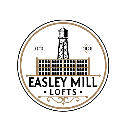 Tower logo with the title 'Easley Mill Lofts'